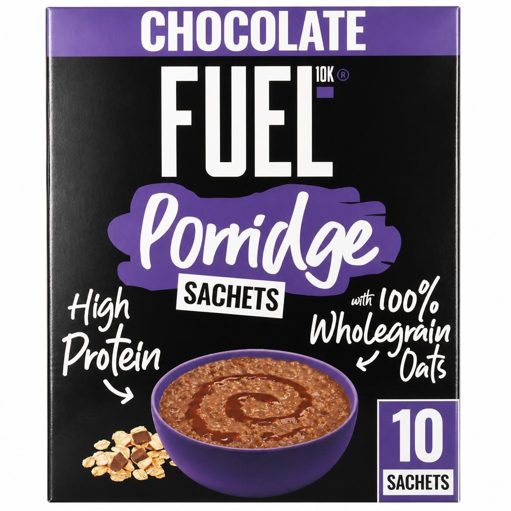FUEL10K Chocolate Protein Porridge Oat Cereal Sachets 10x36g