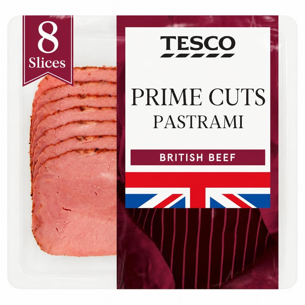Tesco British Pastrami Slices 100g