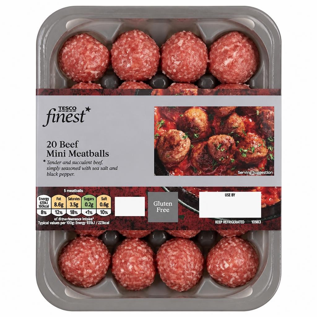 Tesco Finest 20 Mini Meatballs 336G