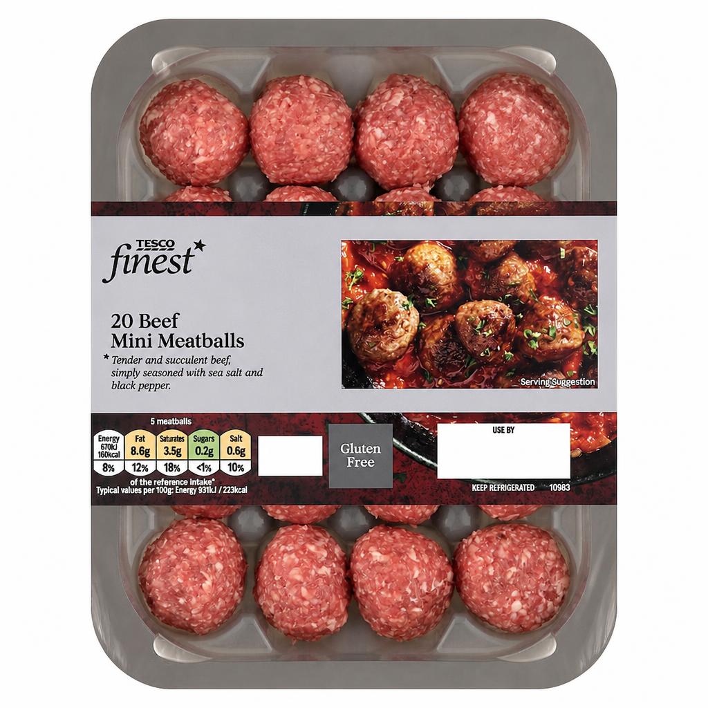 Tesco Finest 20 Mini Meatballs 336G