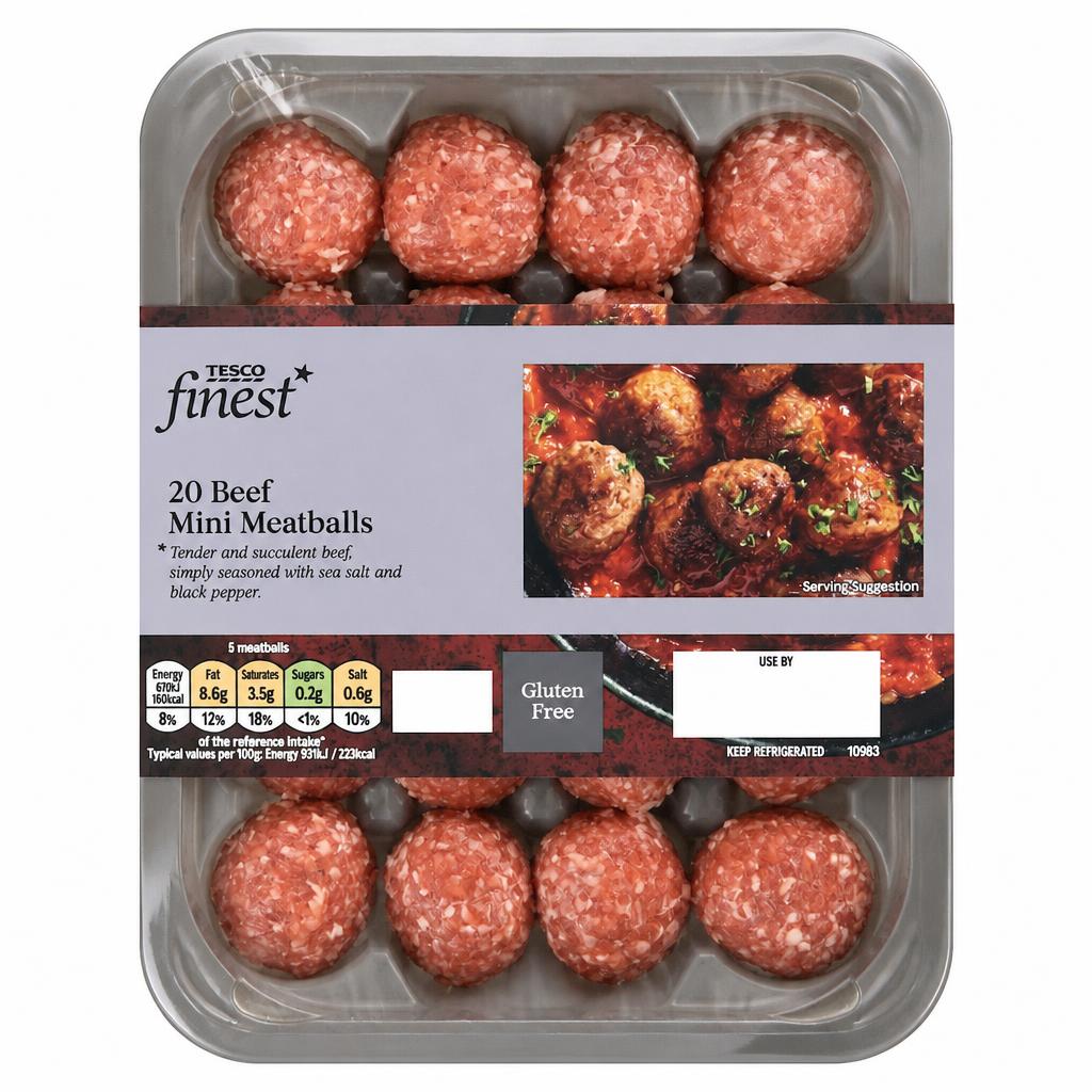 Tesco Finest 20 Mini Meatballs 336G