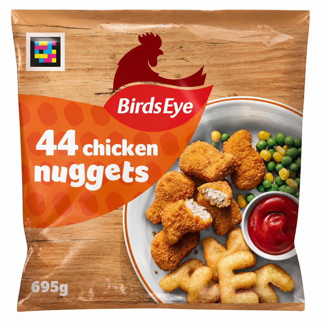 Birds Eye 44 Chicken Nuggets With Golden Wholegrain 695G