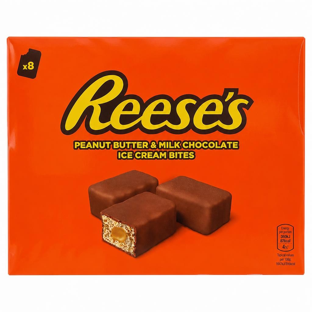 Reese's Peanut Butter & Milk Chocolate Ice Cream Bites 8 x 28ml