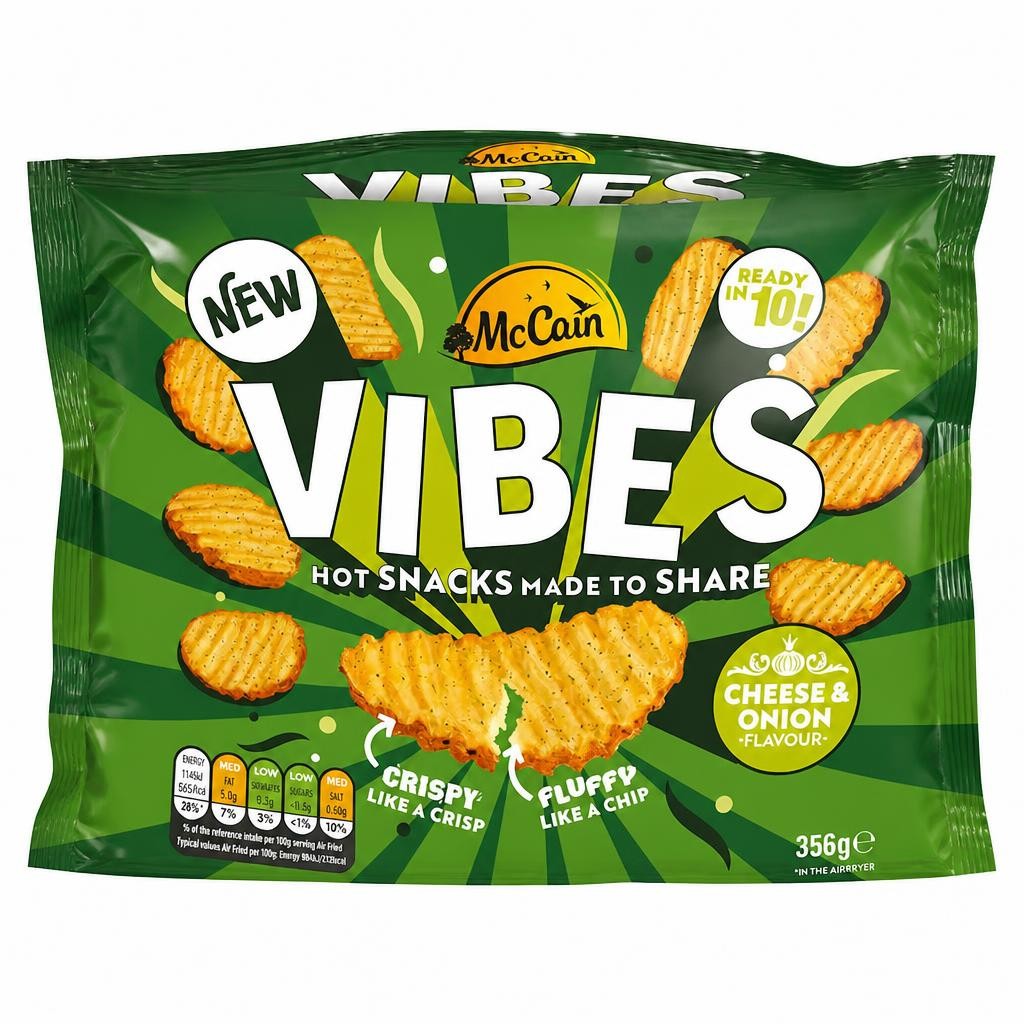 McCain Vibes Cheese & Onion Hot Potato Snack 356G