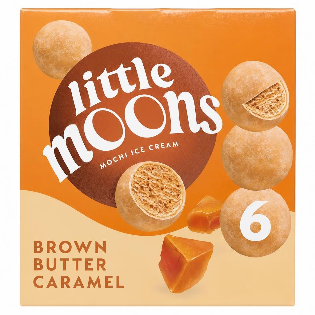Little Moons Brown Butter Caramel Mochi Ice Cream Bites 6 x 30g