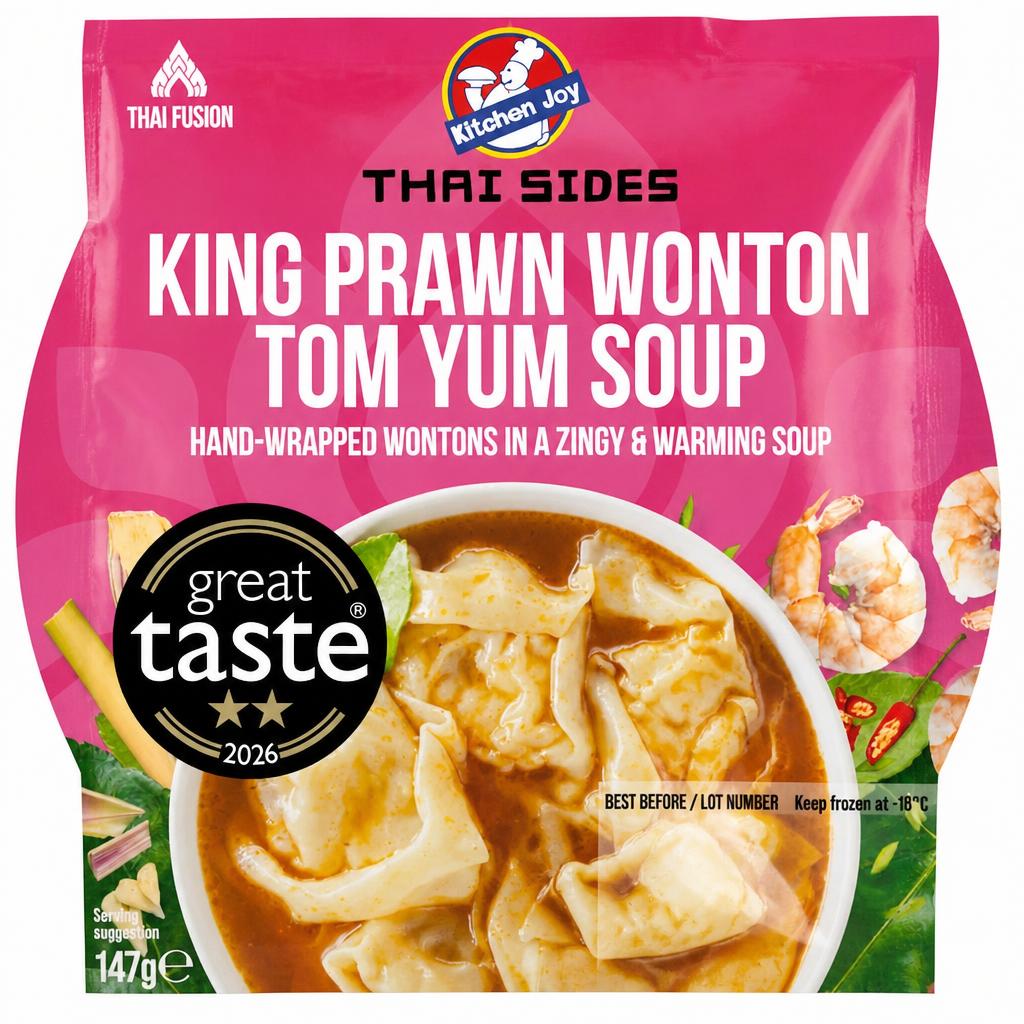 Kitchen Joy Thai Sides King Prawn Wonton Tom Yum Soup 147g