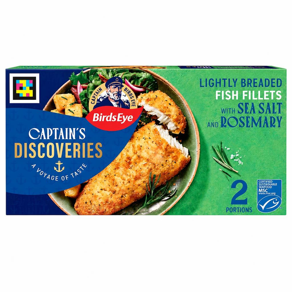 Birds Eye Captain's Discoveries Lightly Dusted Fish Fillets with Sea Salt & Rosemary 280g