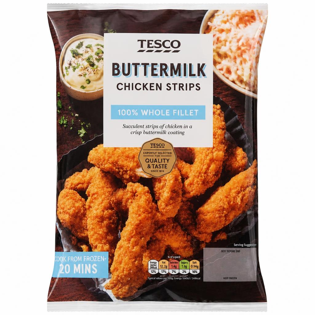 Tesco Buttermilk Chicken Strips 400g