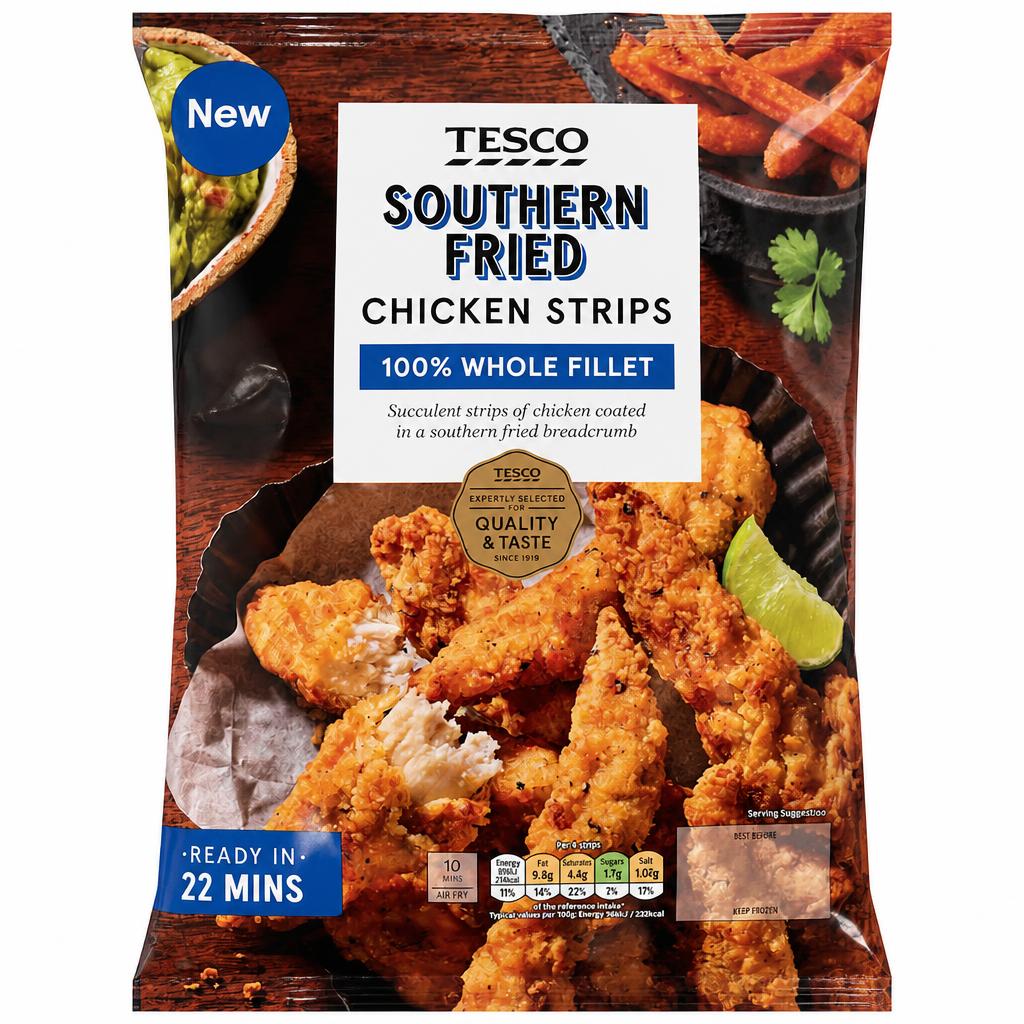 Tesco Southern Fried Chicken Breast Strips 400G