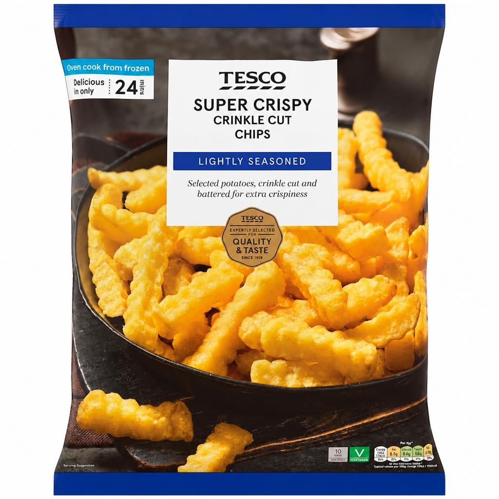Tesco Super Crispy Crinkle Cut Chips 900g