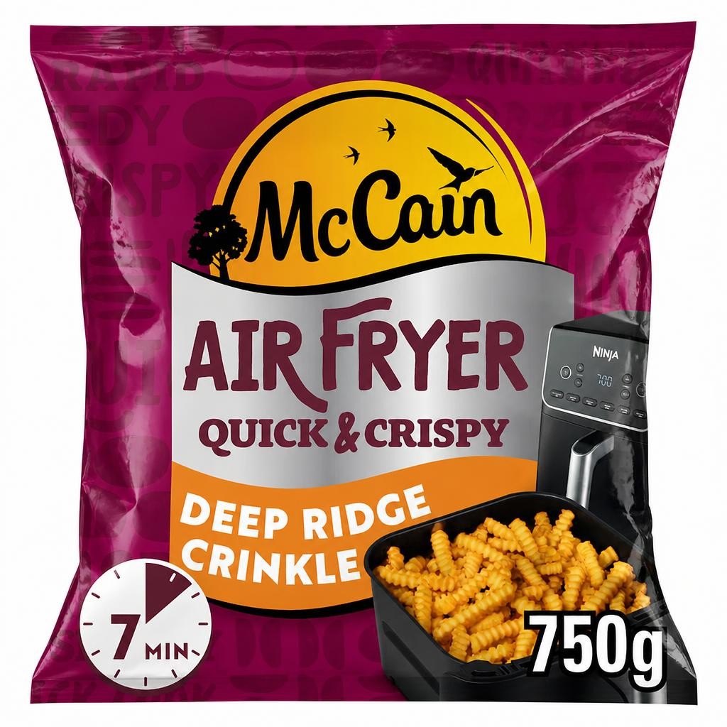 McCain Air Fryer Deep Ridge Crinkle Cut Fries 750g