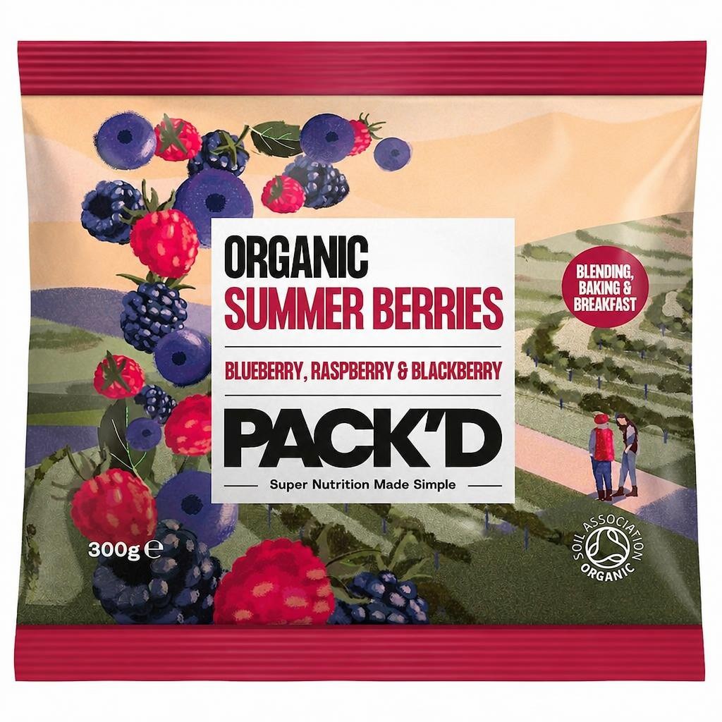 PACK'D Organic Summer Berries Blend 300g