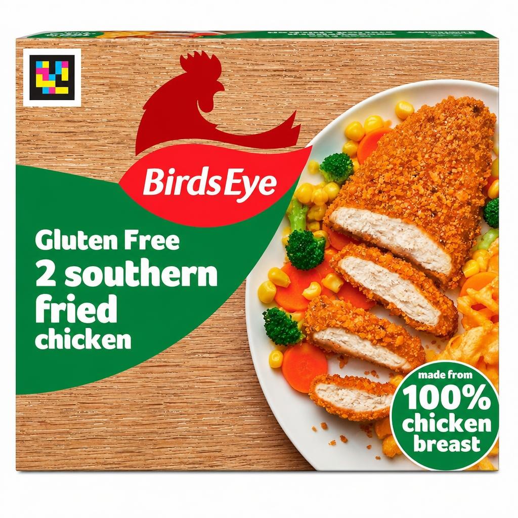 Birds Eye 2 Gluten Free Southern Fried Breaded Chicken Breast Steaks 180g