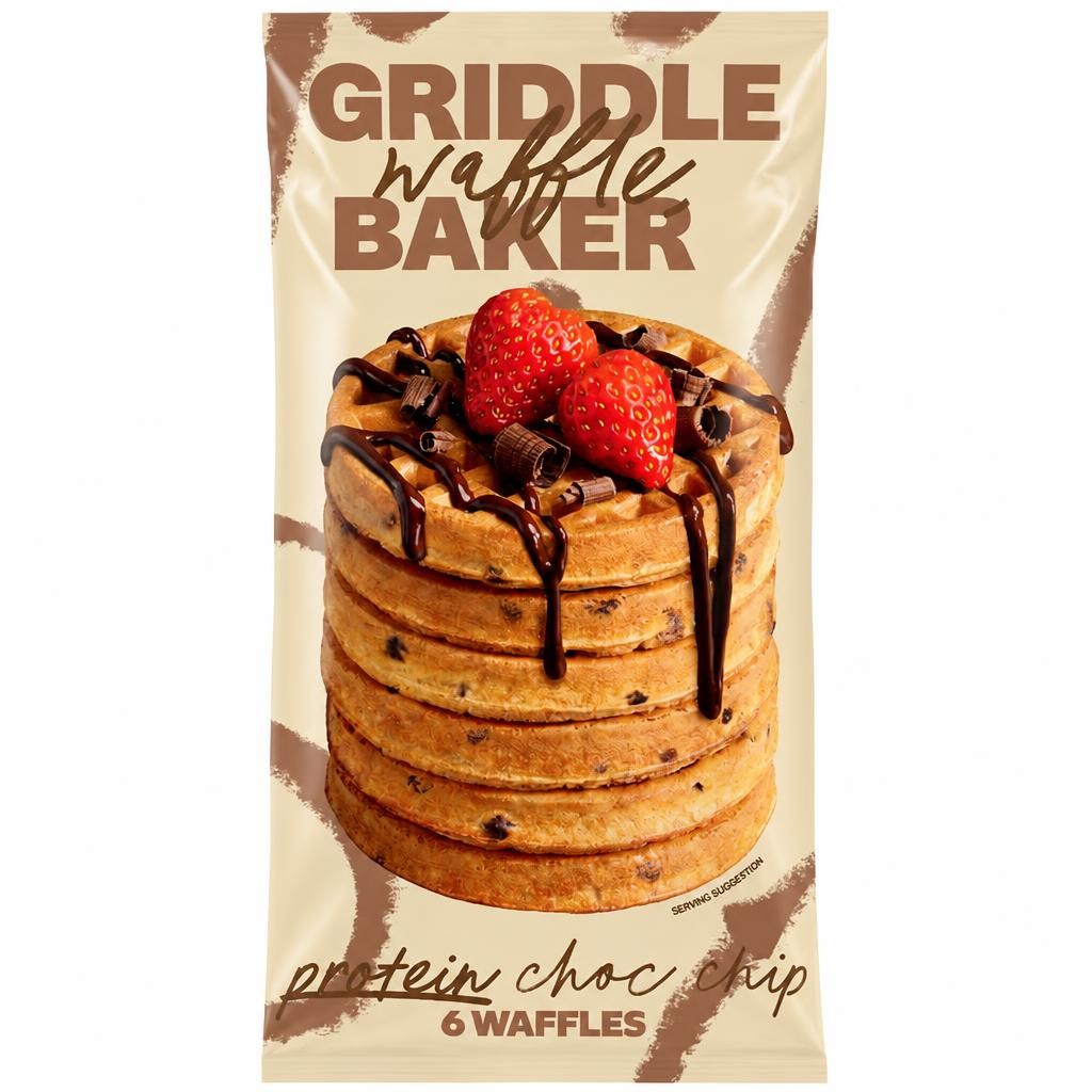 Griddle Choc Chip Protein Waffles 6 Pack 200g