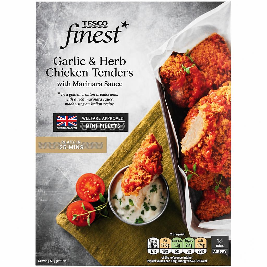 Tesco Finest Garlic and Herb Tenders with Marinara Sauce 350g