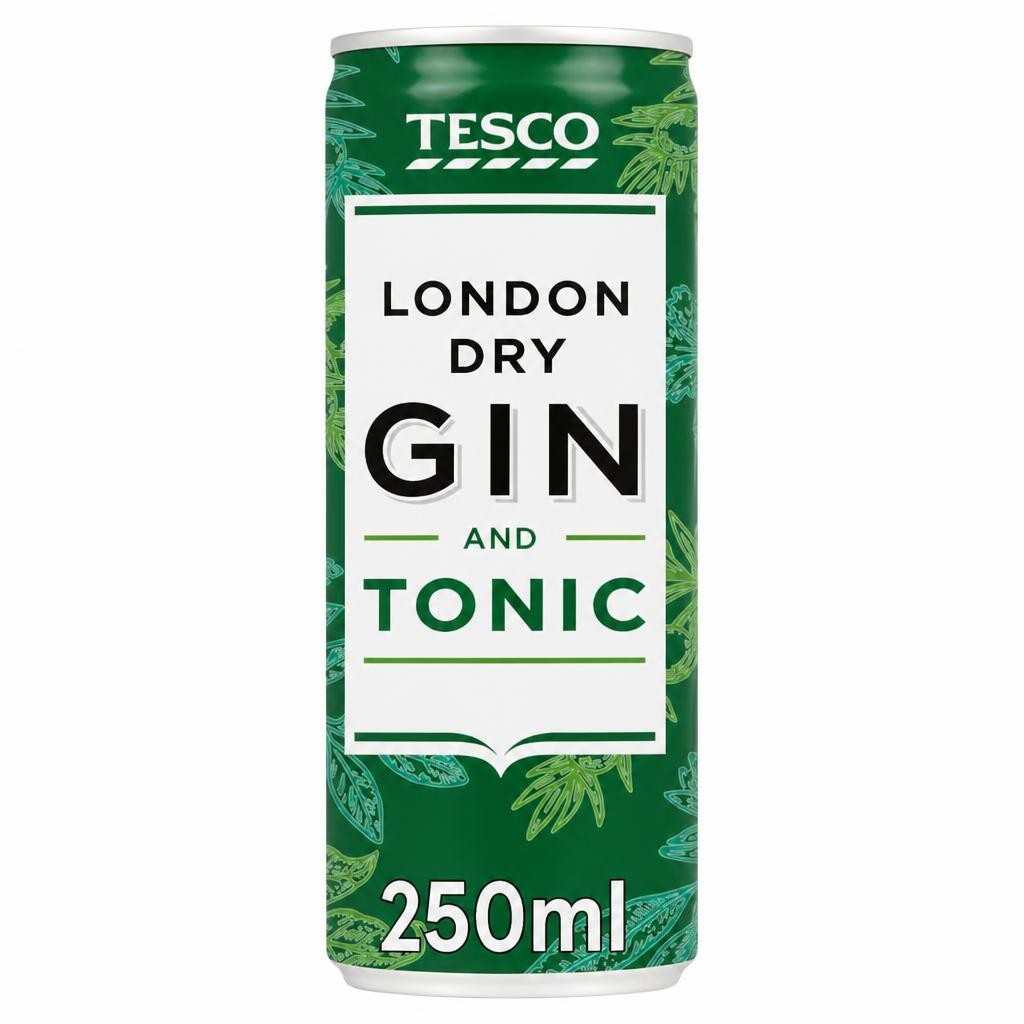 Tesco Gin & Tonic 250Ml