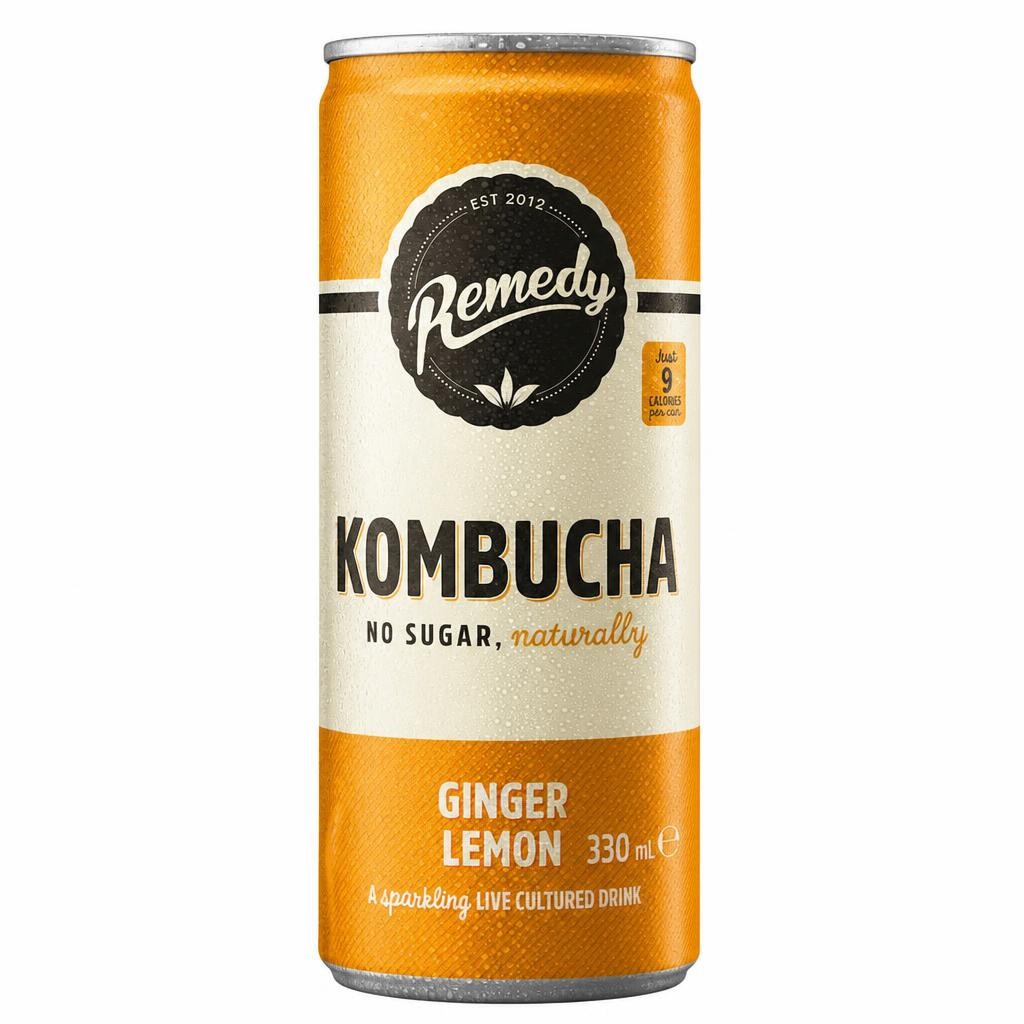 Remedy Kombucha - Ginger Lemon 4 x 330ml
