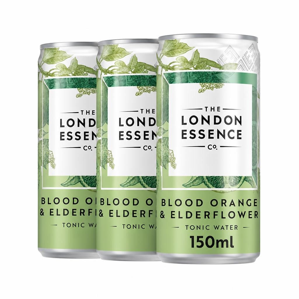London Essence Orange & Elderflower Tonic Water Cans 6x150ml