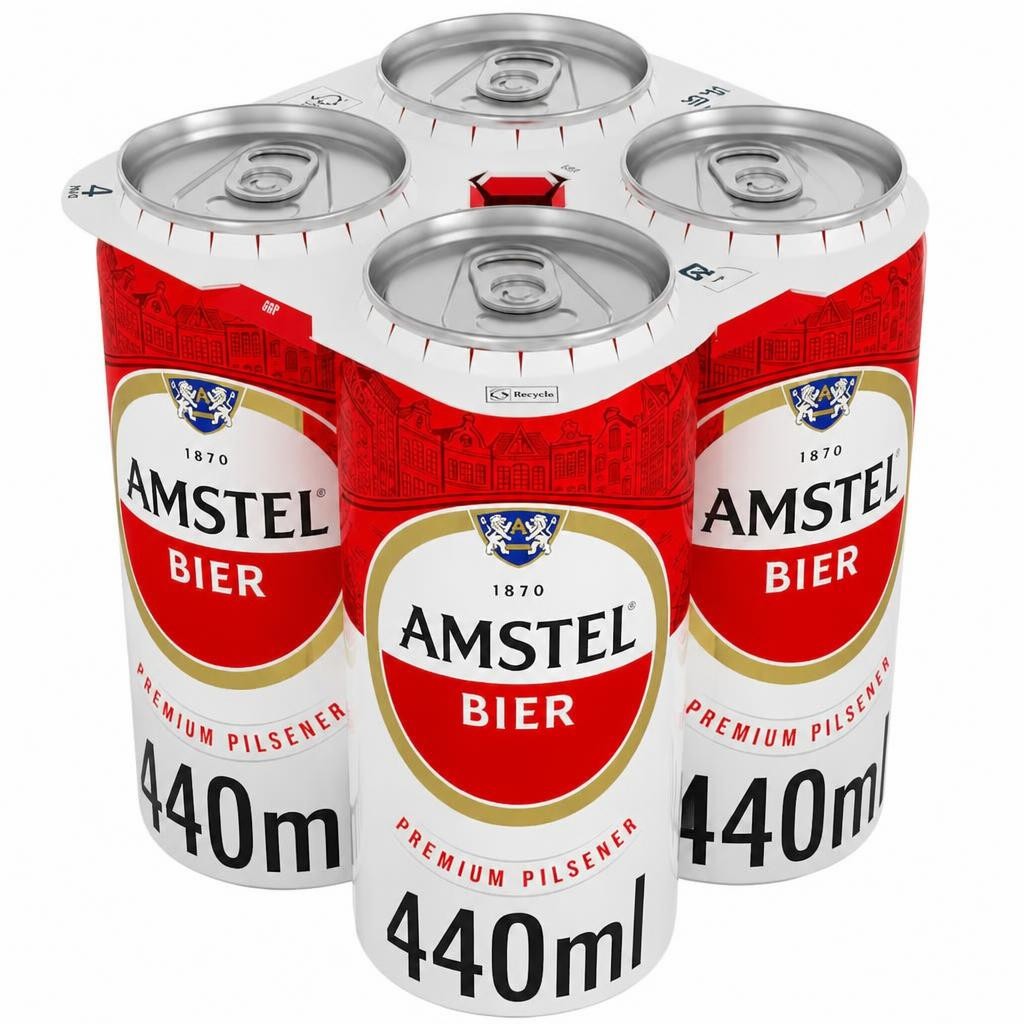 Amstel Lager Beer Can 4 x 440ML