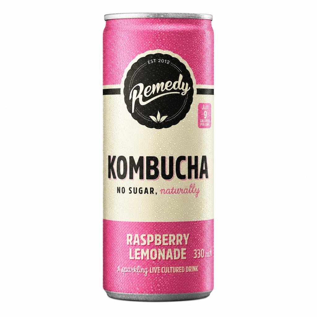 Remedy Kombucha - Raspberry Lemonade 4 x 330ml