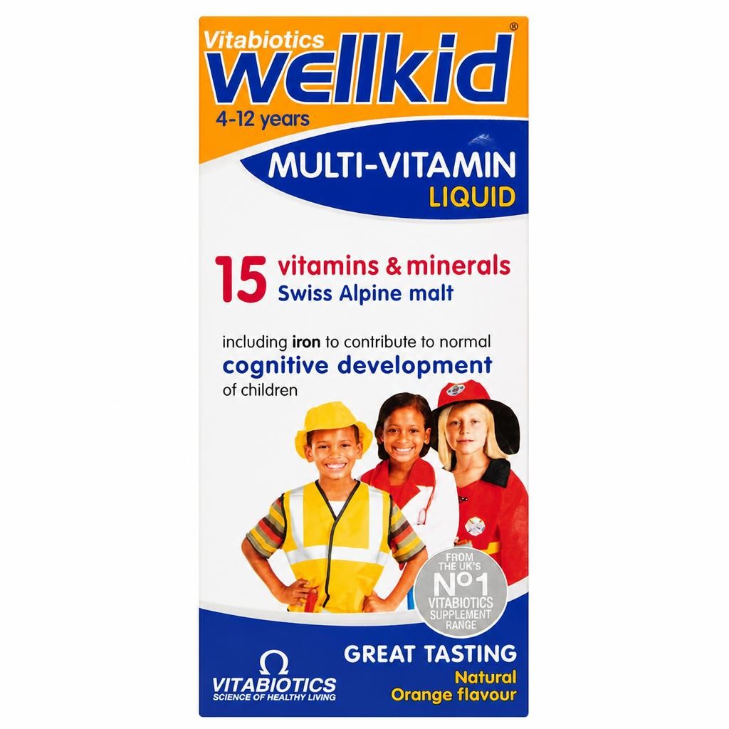 Vitabiotics Wellkid Multivitamin Liquid - Natural Orange Flavour 150ml