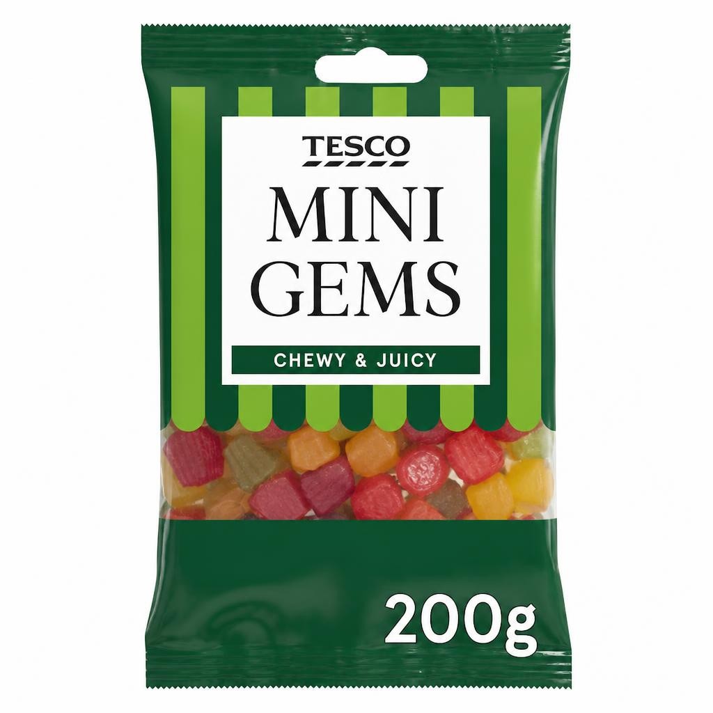 Tesco Mini Gems Sweets 200G