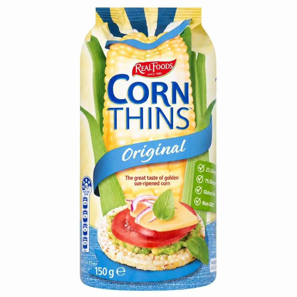 Real Foods Original Corn Thins 150G