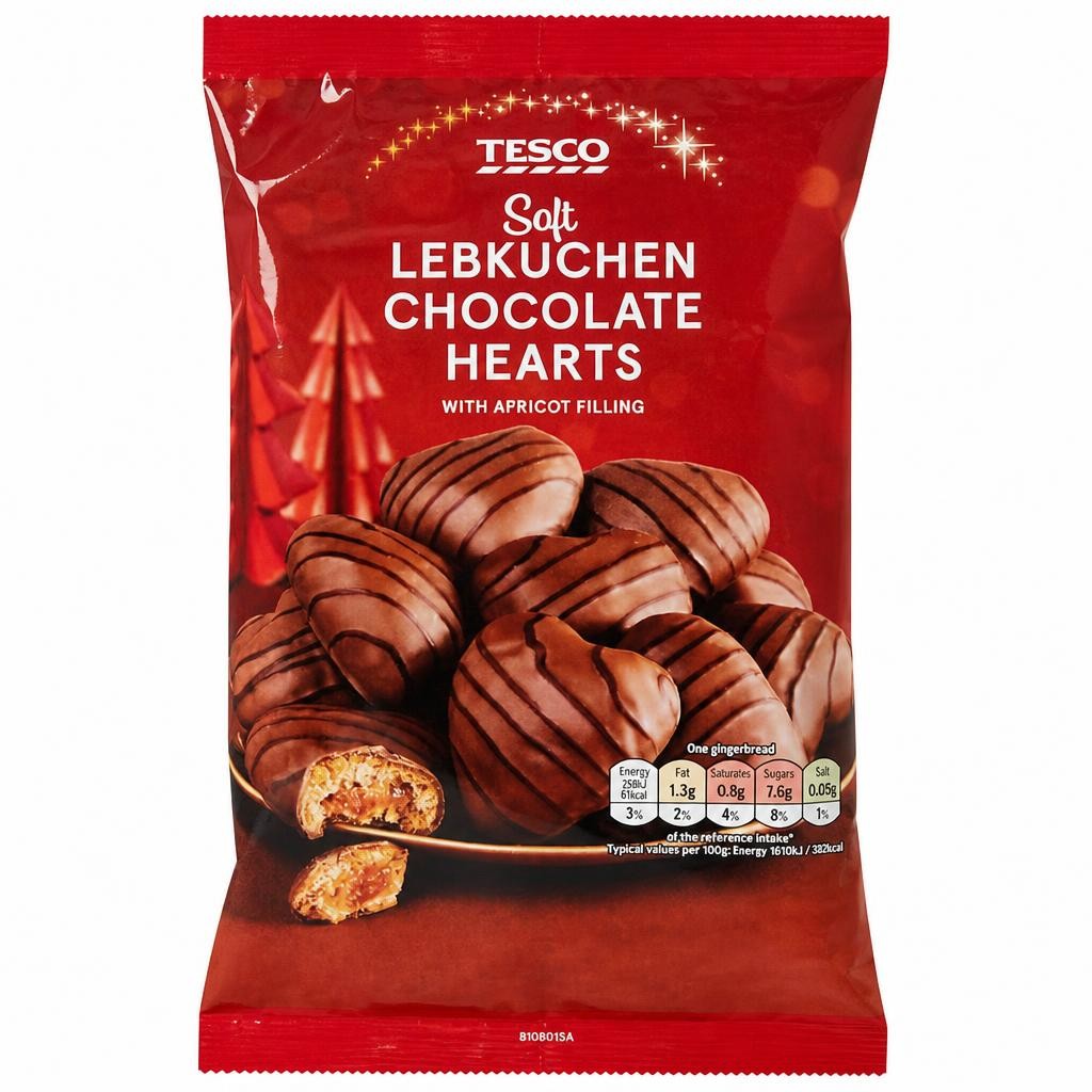 Tesco Lebkuchen Hearts 250G