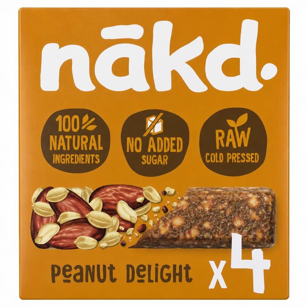 Nakd Peanut Delight Raw Fruit & Nut Bar 4x35g