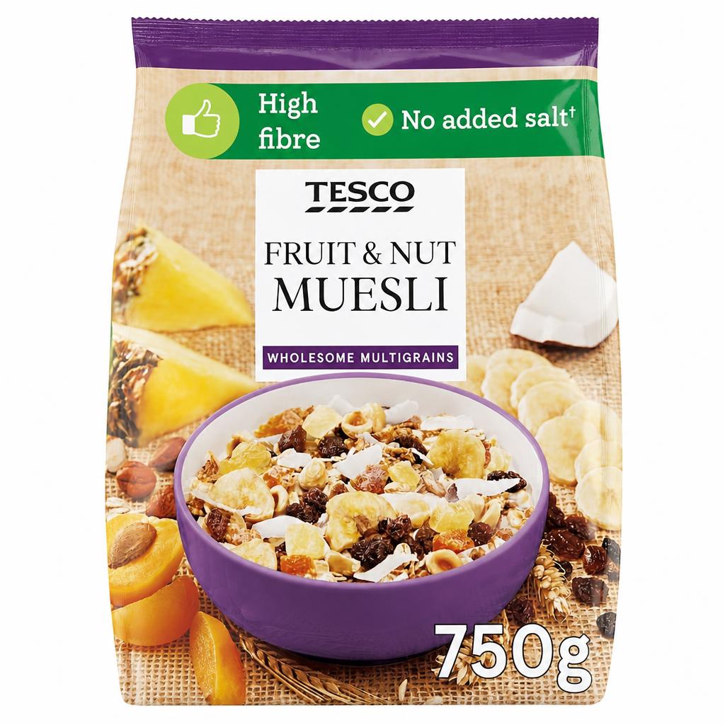 Tesco Fruit & Nut Muesli 750G