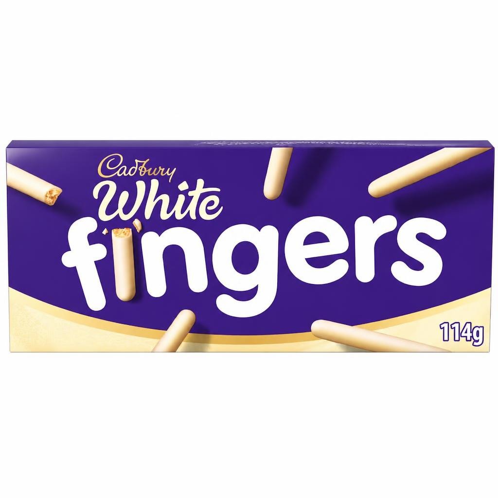 Cadbury White Chocolate Fingers Biscuits 114g