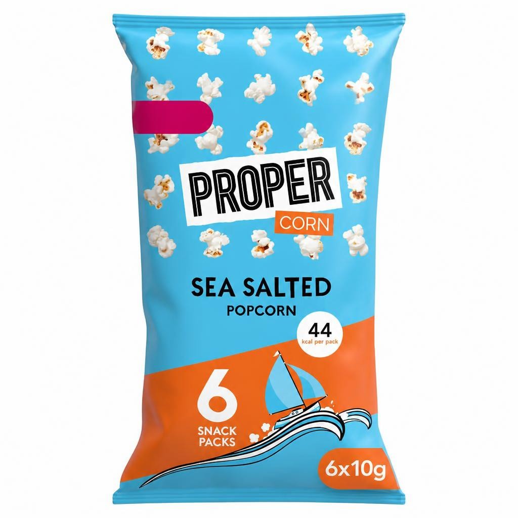 Propercorn Sea Salted Popcorn 6 x 10g