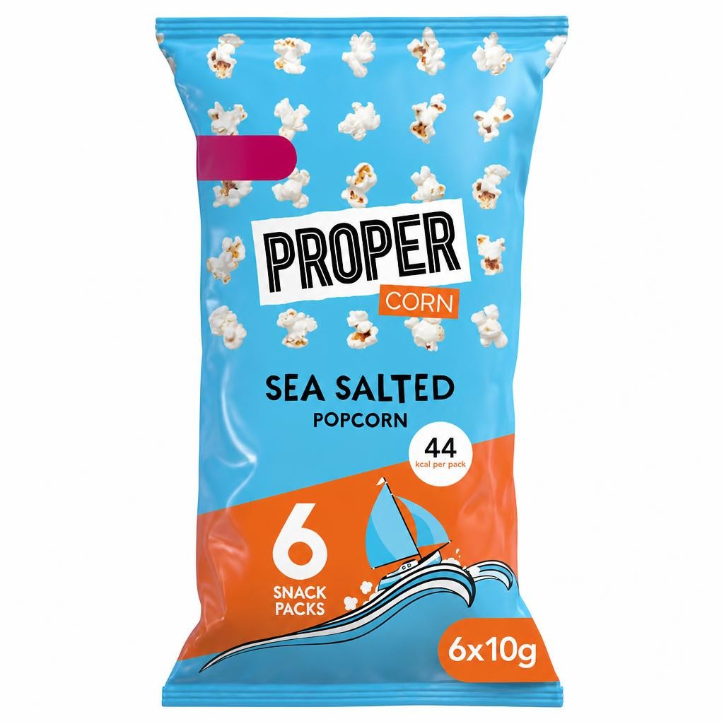 Propercorn Sea Salted Popcorn 6 x 10g