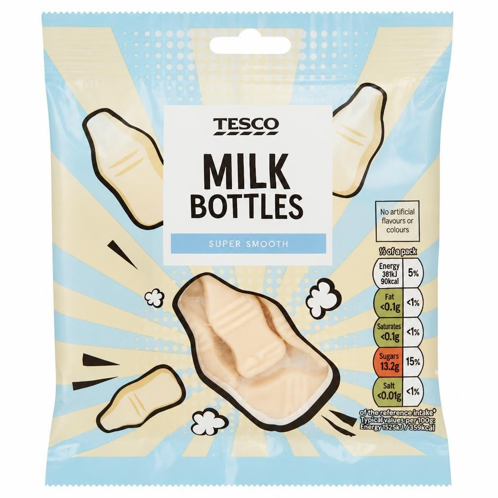 Tesco Milk Bottles 75G