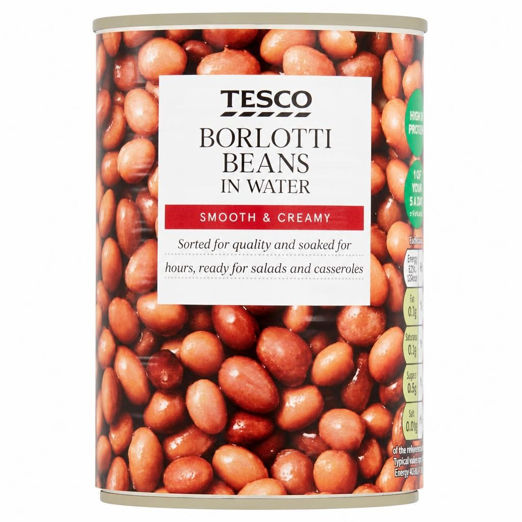 Tesco Borlotti Beans In Water 400G