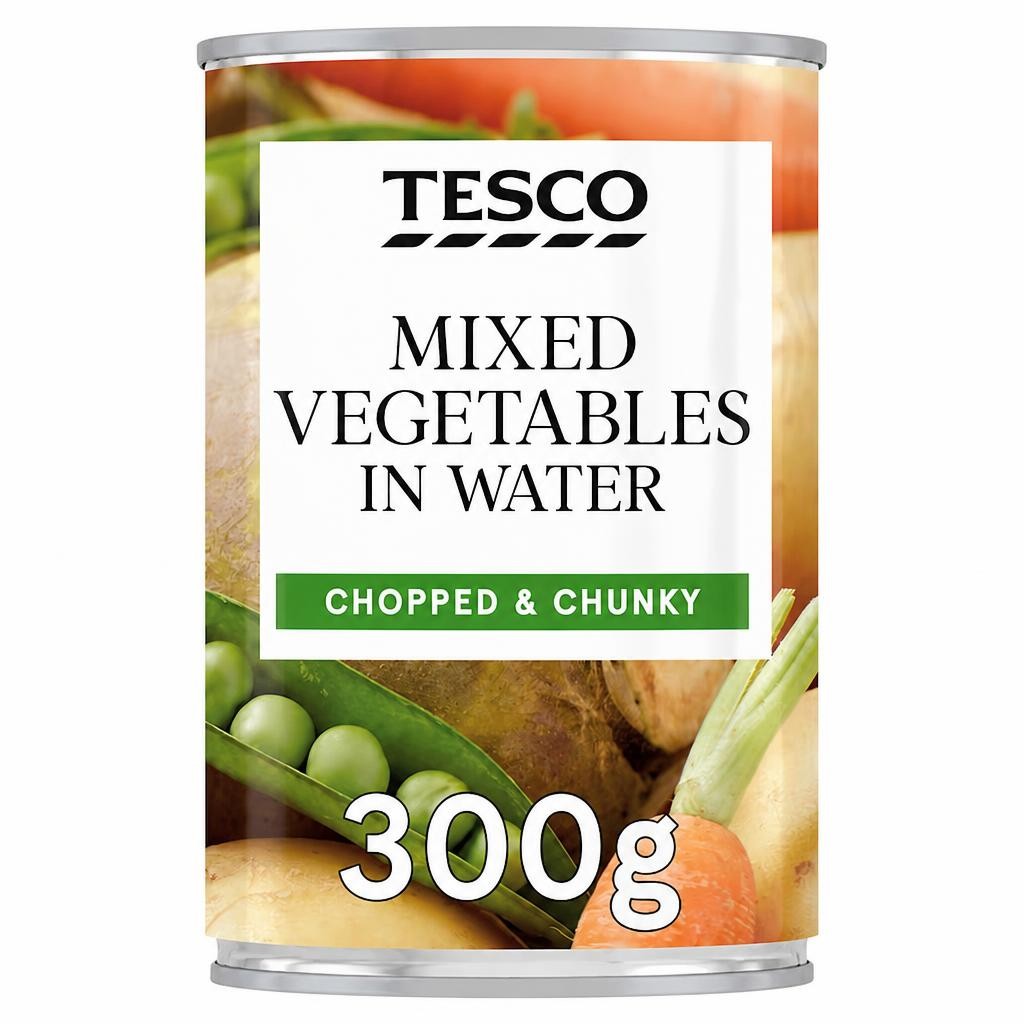 Tesco Mixed Vegetables In Water 300G
