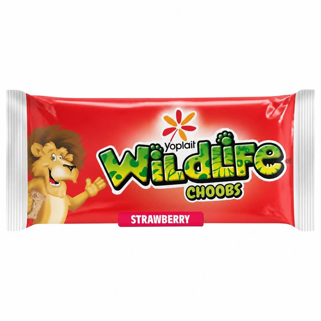 Wildlife Choobs Strawberry Kids Yoghurt Tubes 6x37g