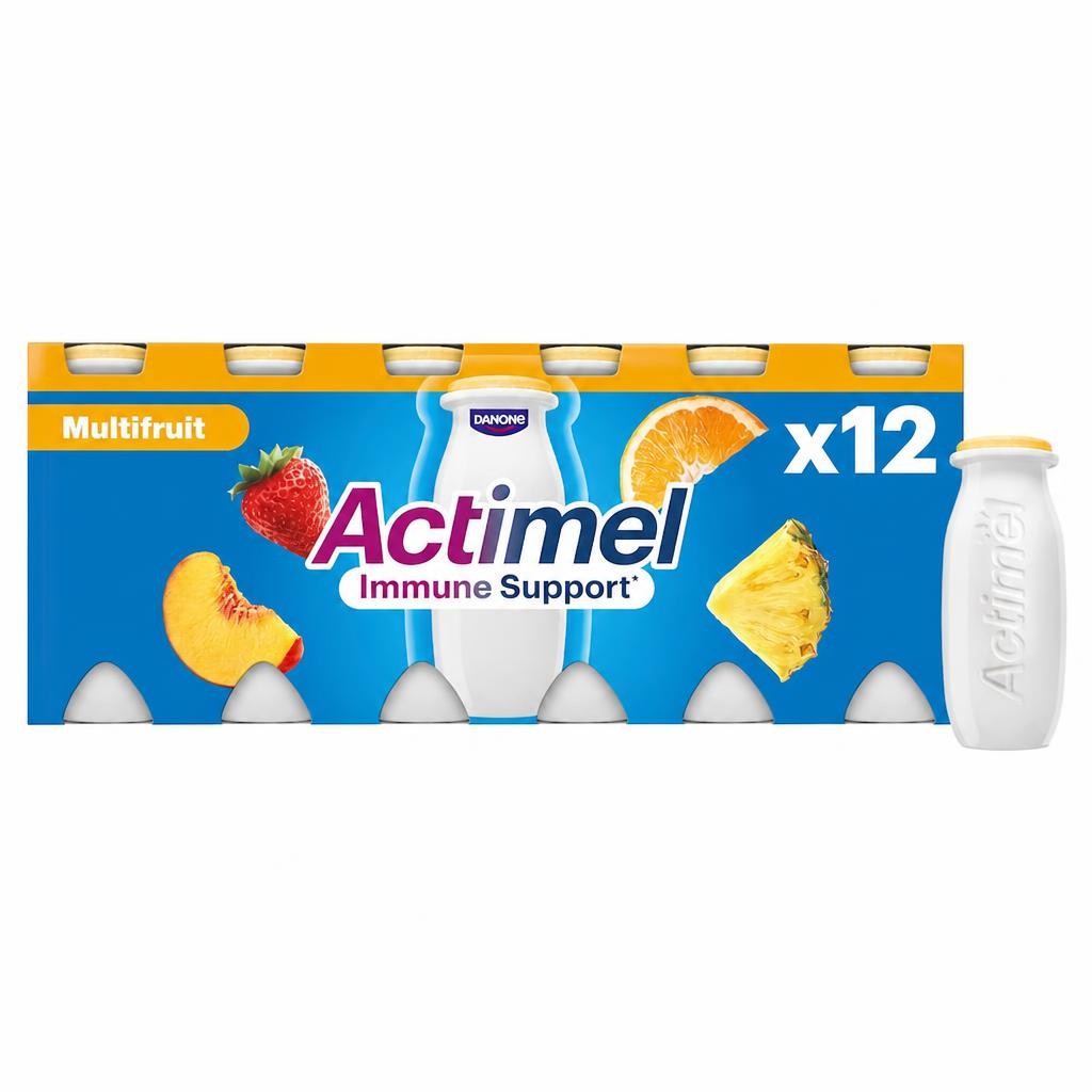 Actimel Immune Support Multifruit Yogurt Drink 12 x 100g