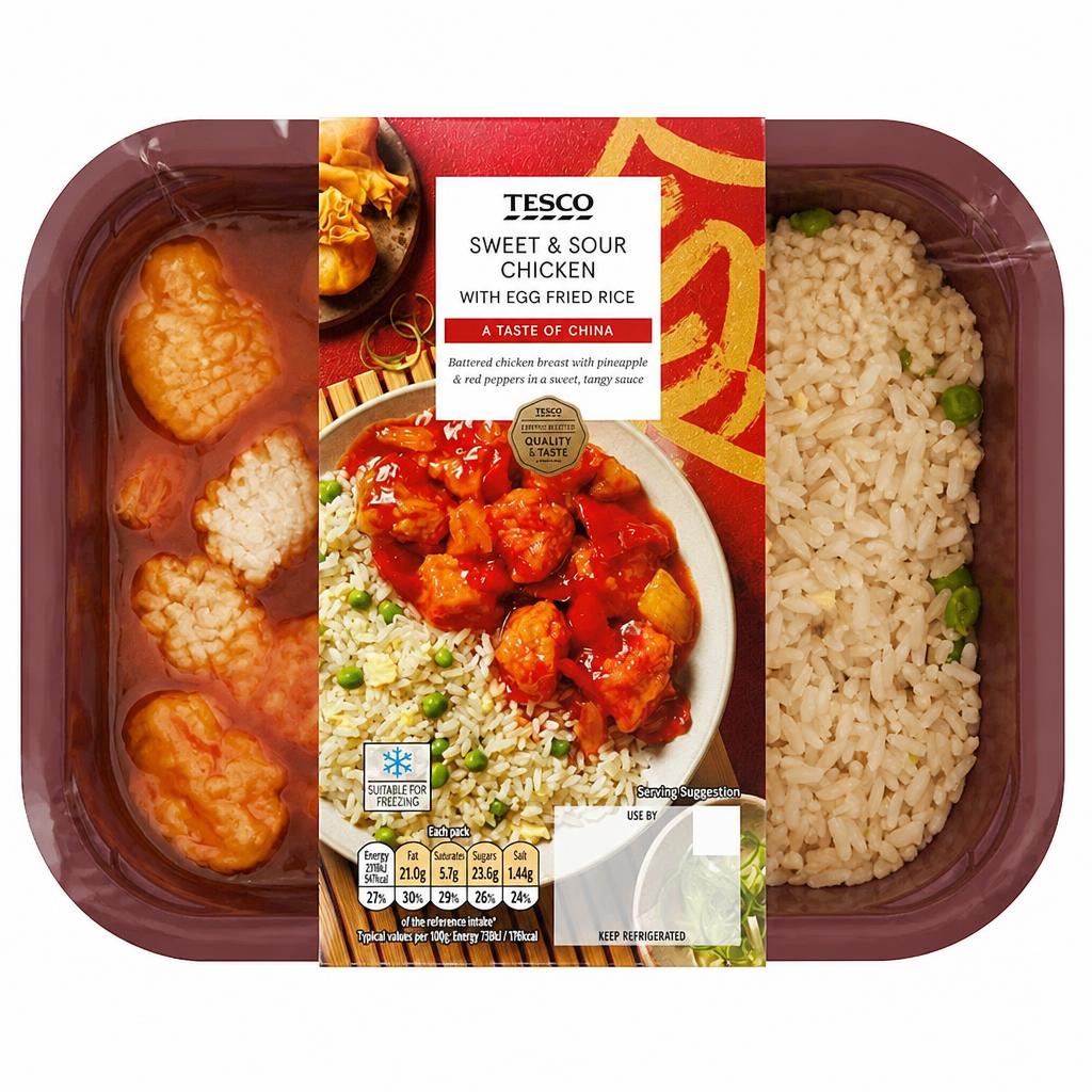 T, Sweet & Sour Chicken & Egg Fried Rice 400G