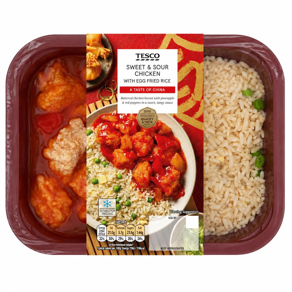 T, Sweet & Sour Chicken & Egg Fried Rice 400G