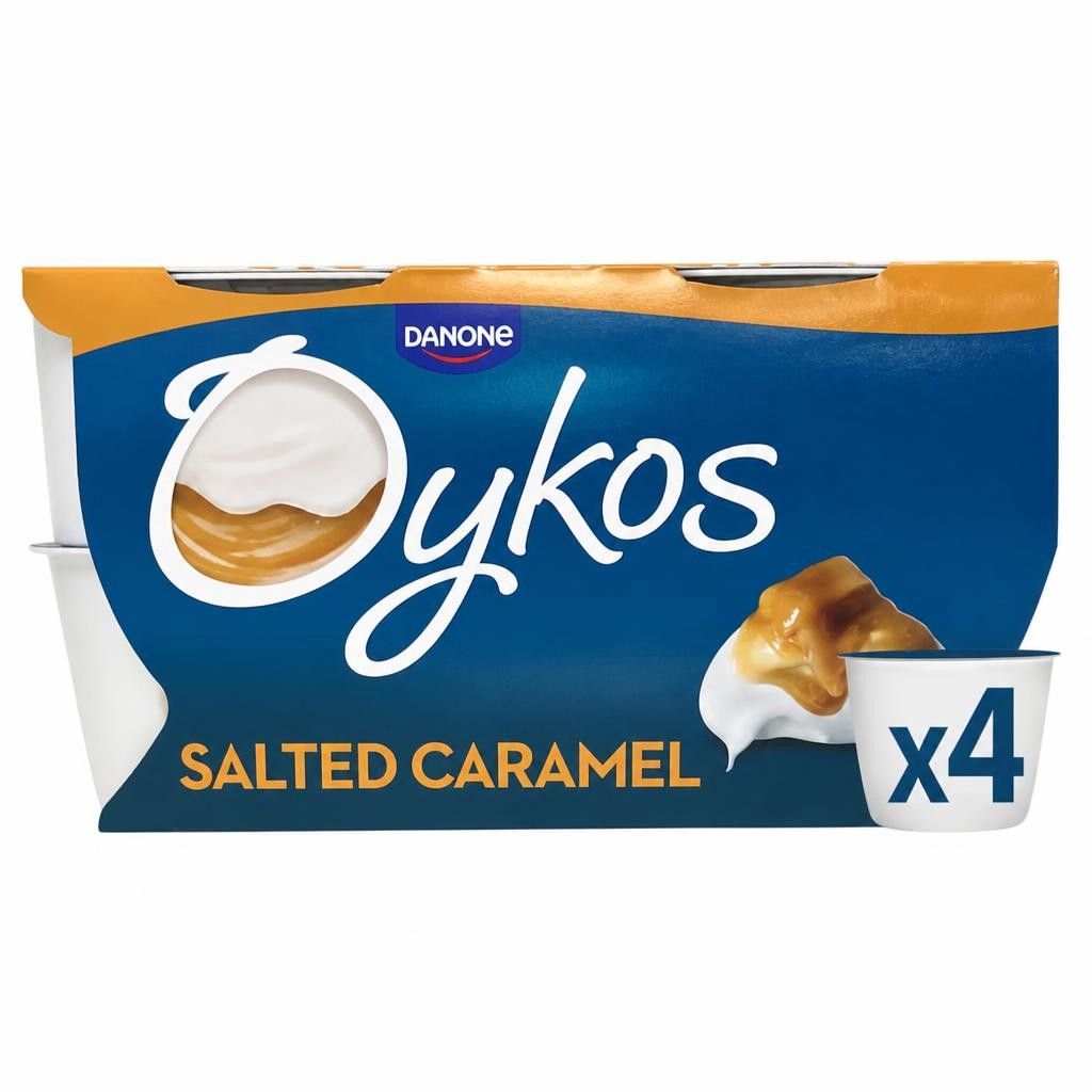 Oykos Salted Caramel Luxury Greek Style Yoghurt Dessert 4x110g