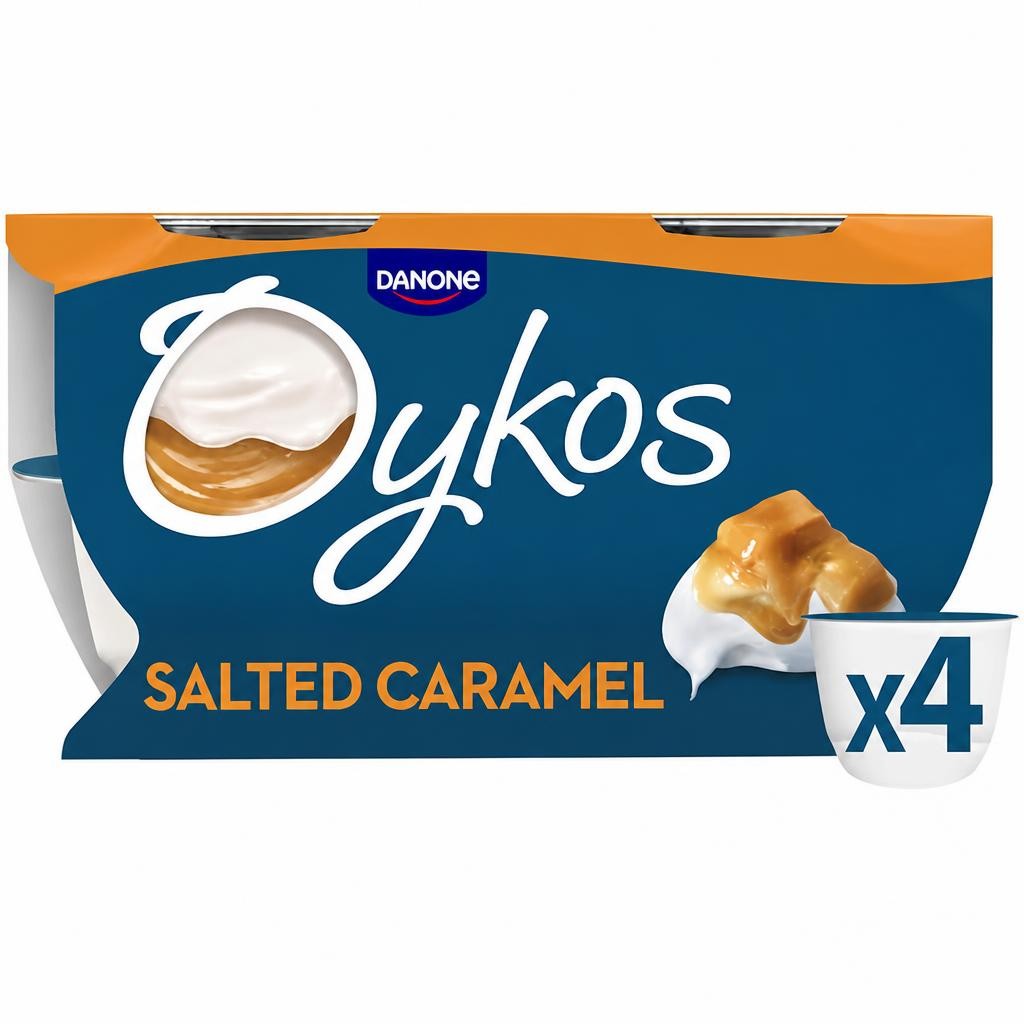 Oykos Salted Caramel Luxury Greek Style Yoghurt Dessert 4x110g