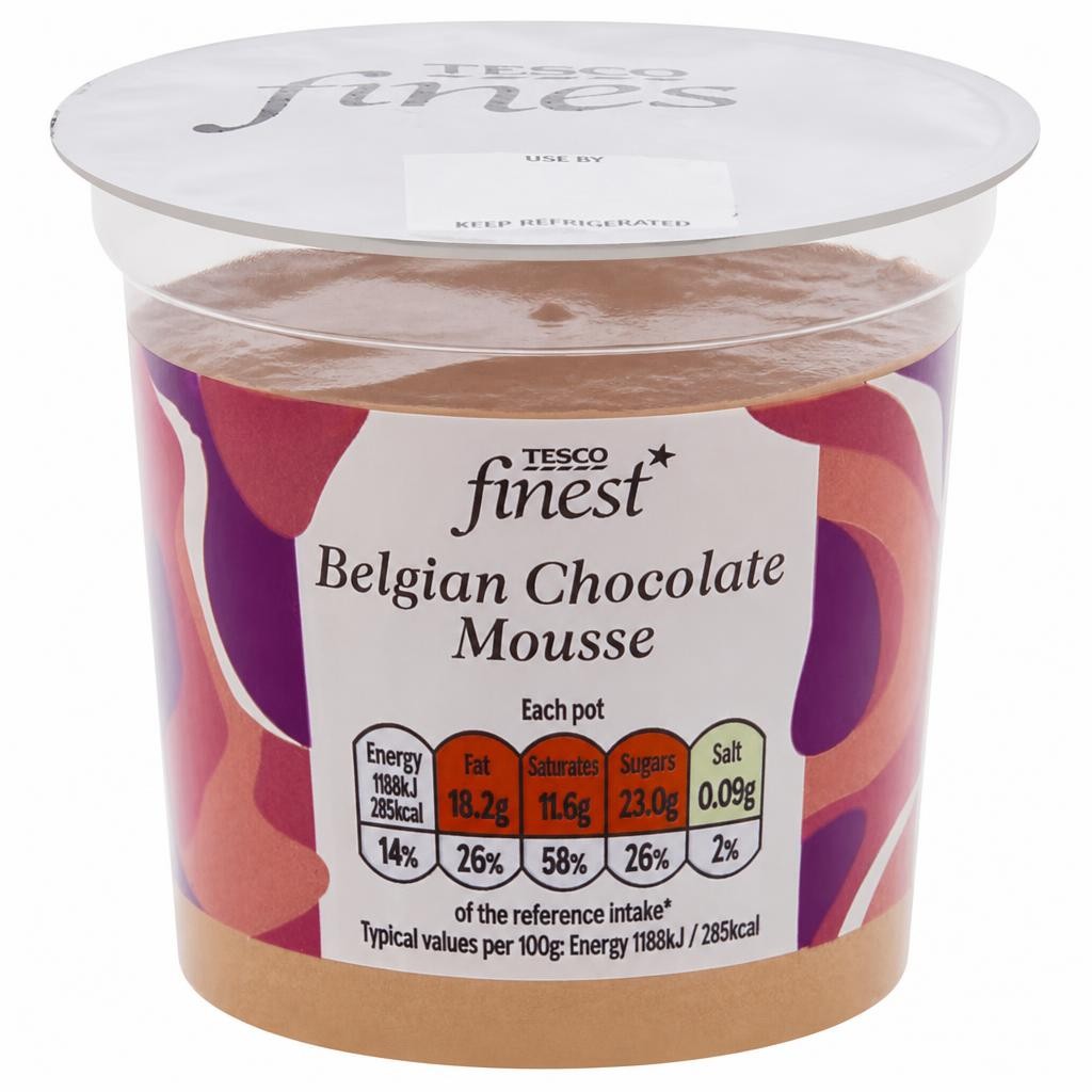Tesco Finest Belgian Chocolate Mousse 100G