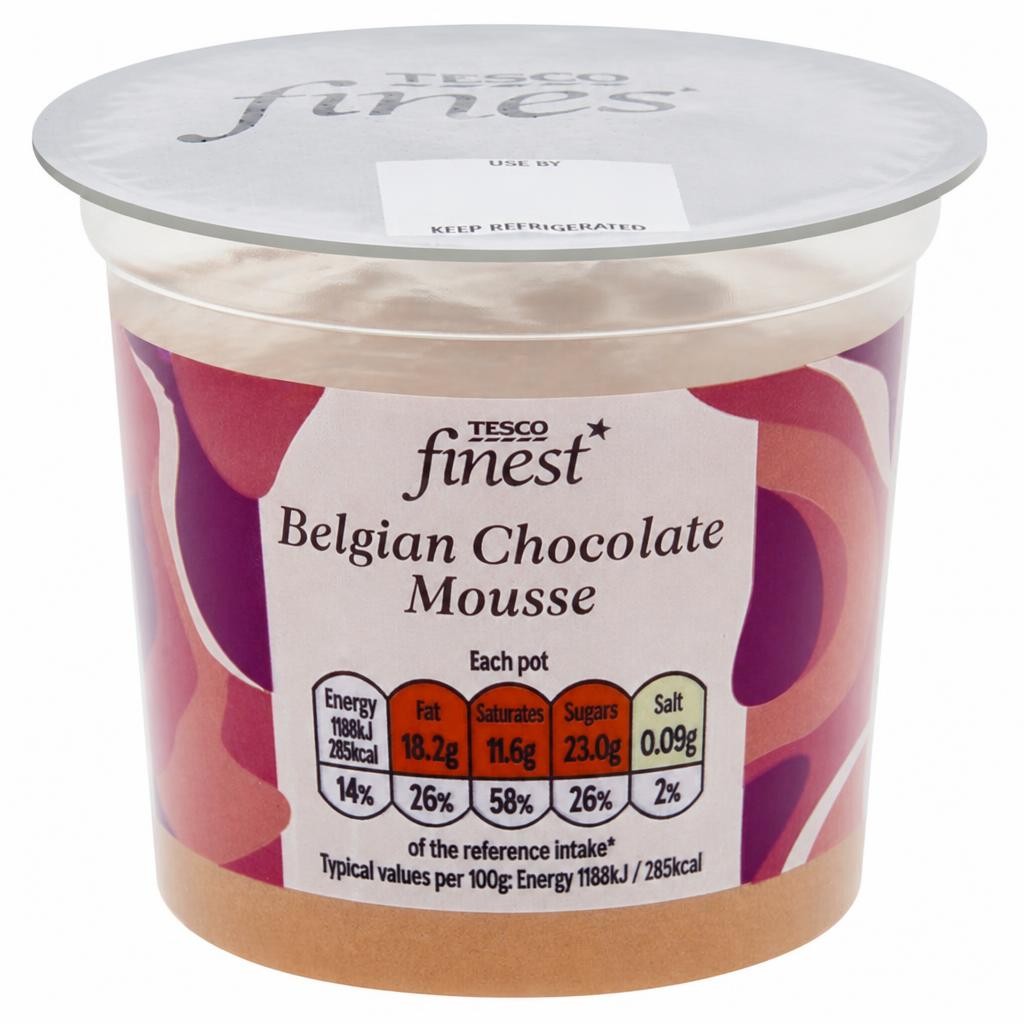 Tesco Finest Belgian Chocolate Mousse 100G