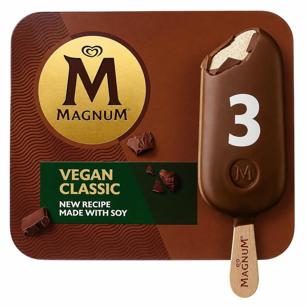 Magnum Collection Vegan Classic Ice Cream Sticks 3 x 90ml