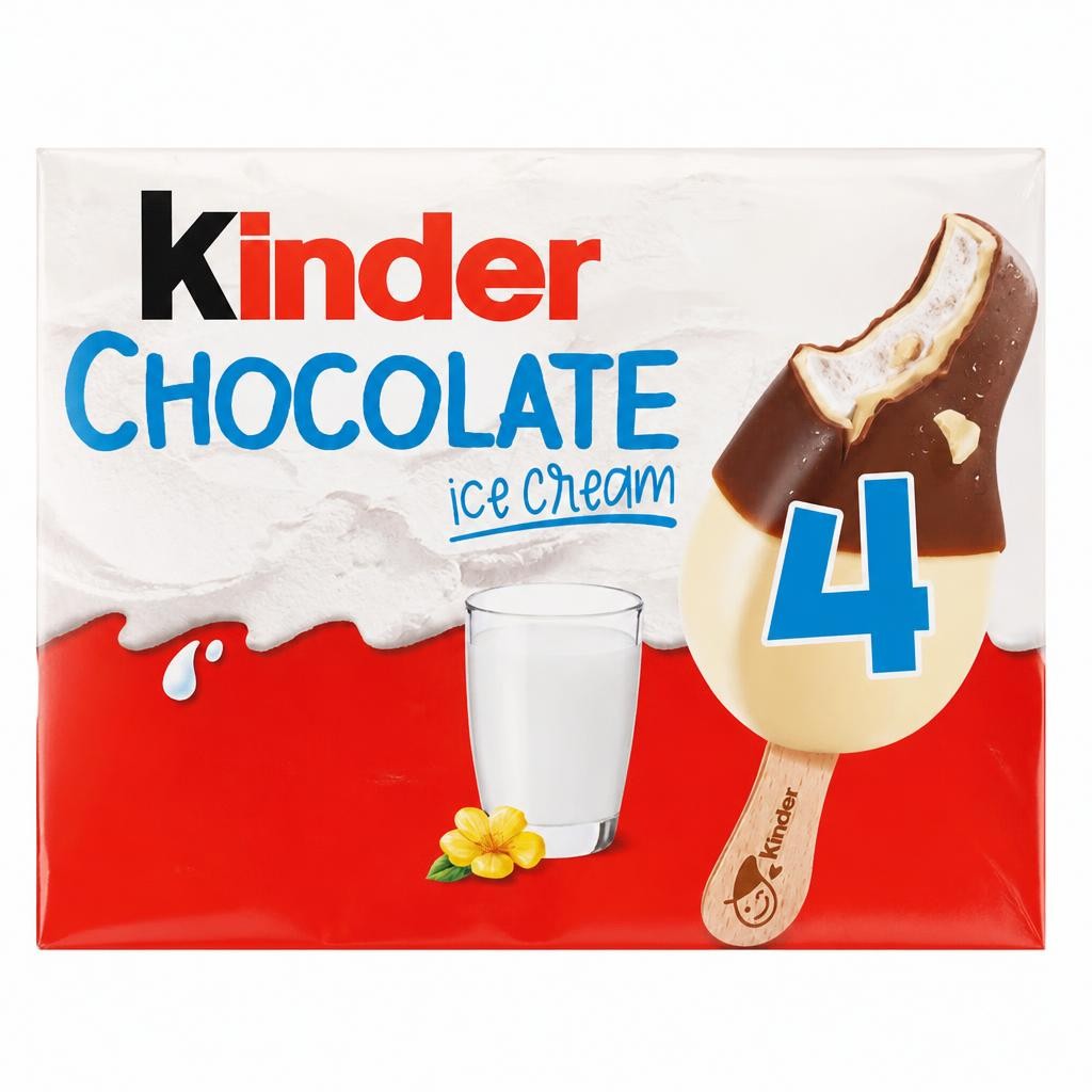 Kinder Chocolate Ice Cream Sticks 4 x 55 ml