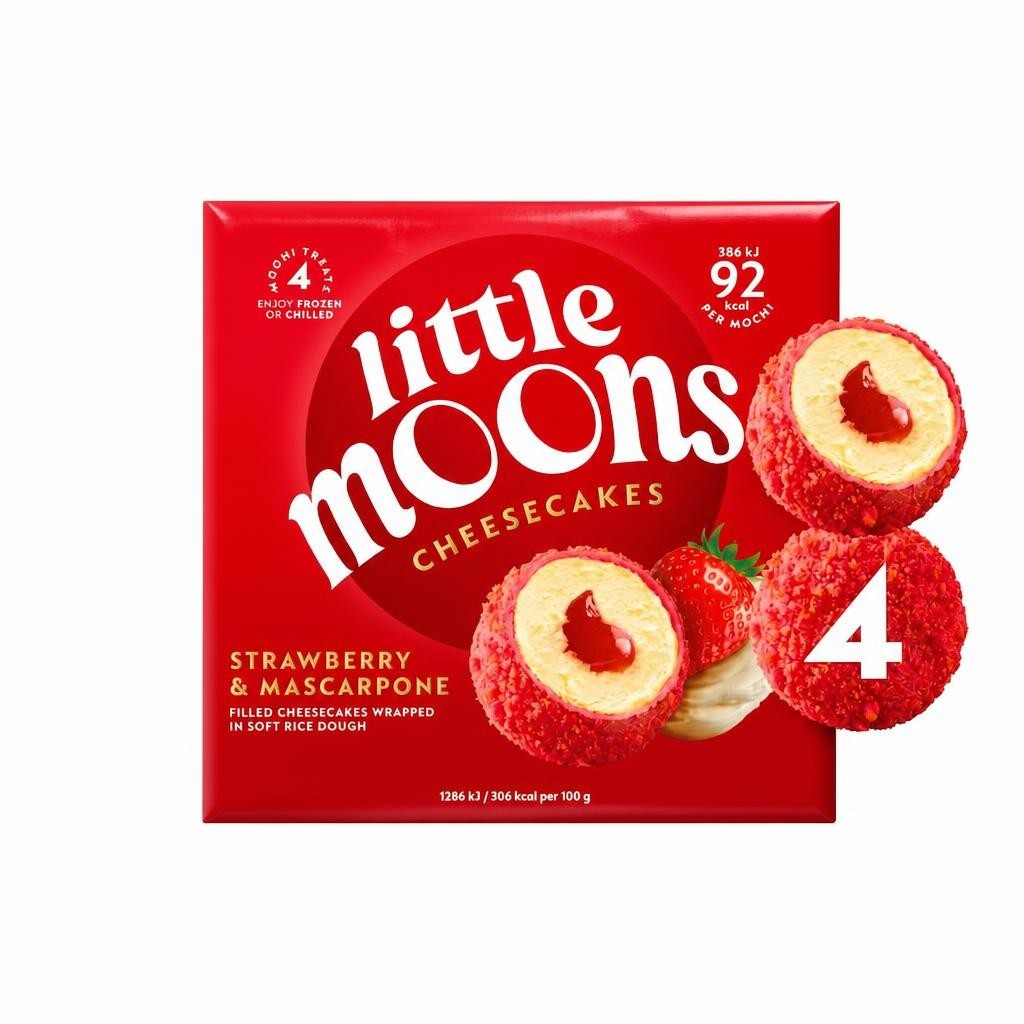 Little Moons Strawberry & Mascarpone Mochi Cheesecakes 4x30g