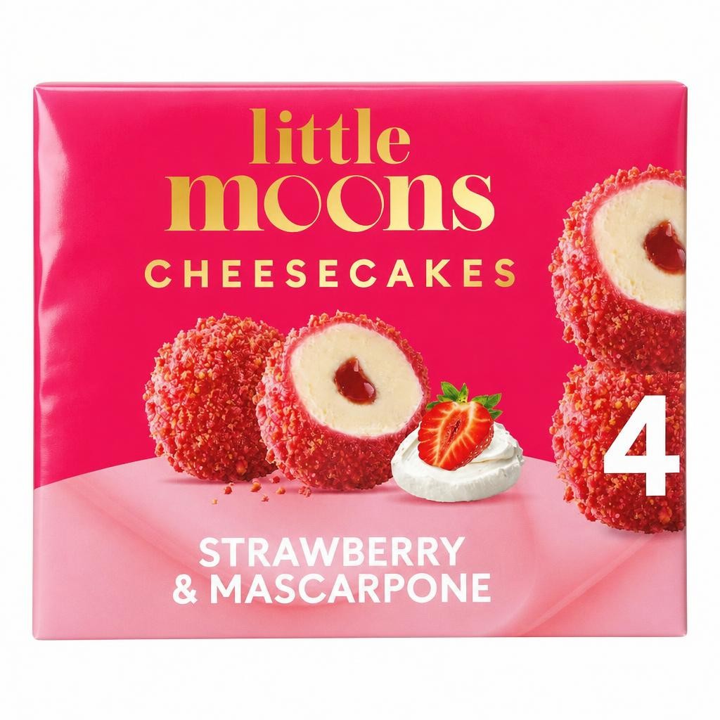 Little Moons Strawberry & Mascarpone Mochi Cheesecakes 4x30g