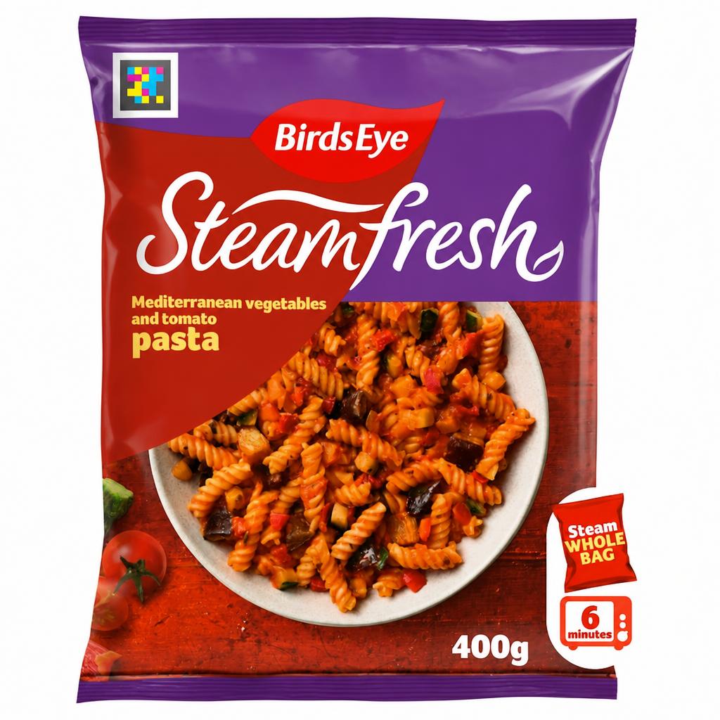 Birds Eye Steamfresh Mediterranean Vegetable and Tomato Pasta Meal for 1 400g