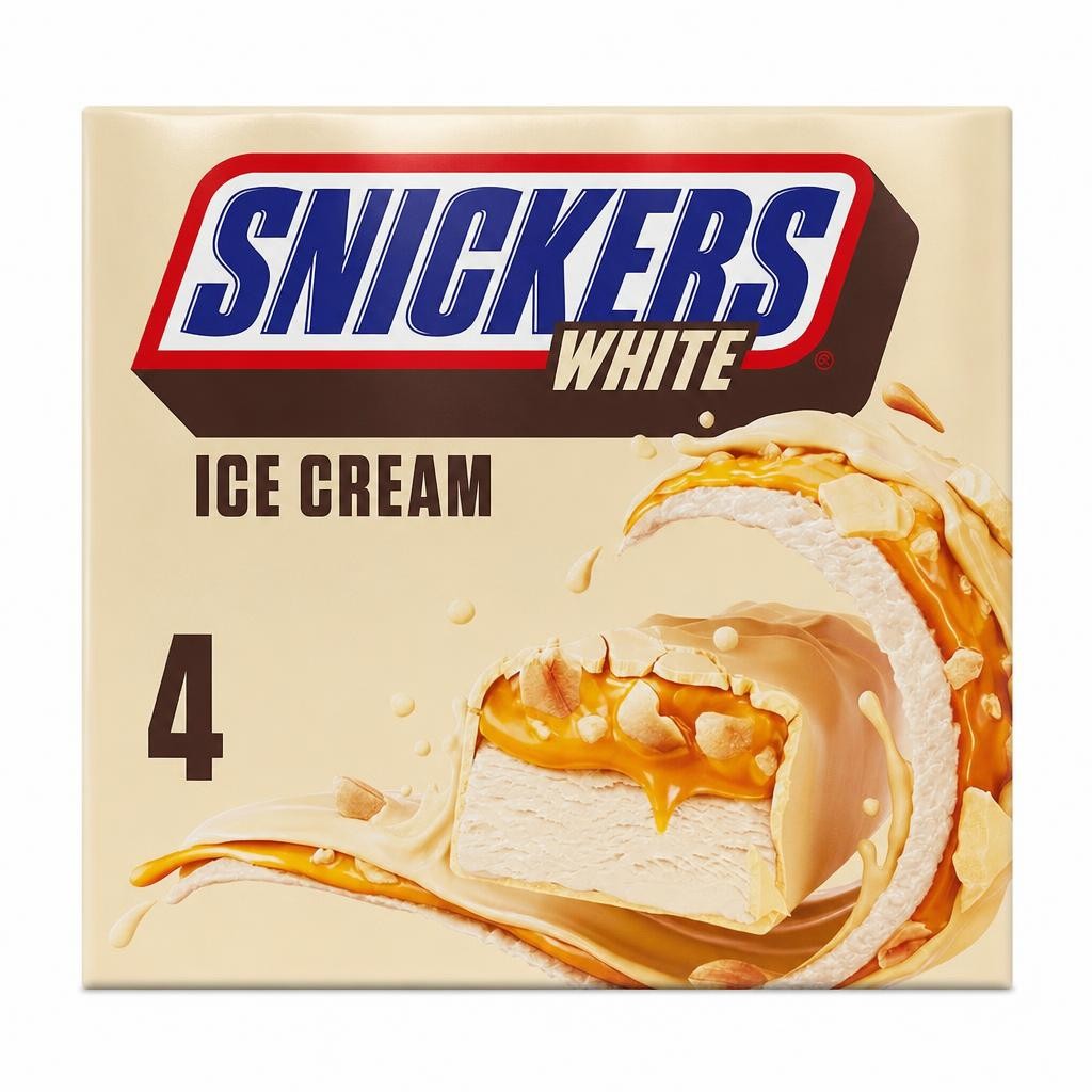 Snickers White Ice Cream Bars 4x40.8g